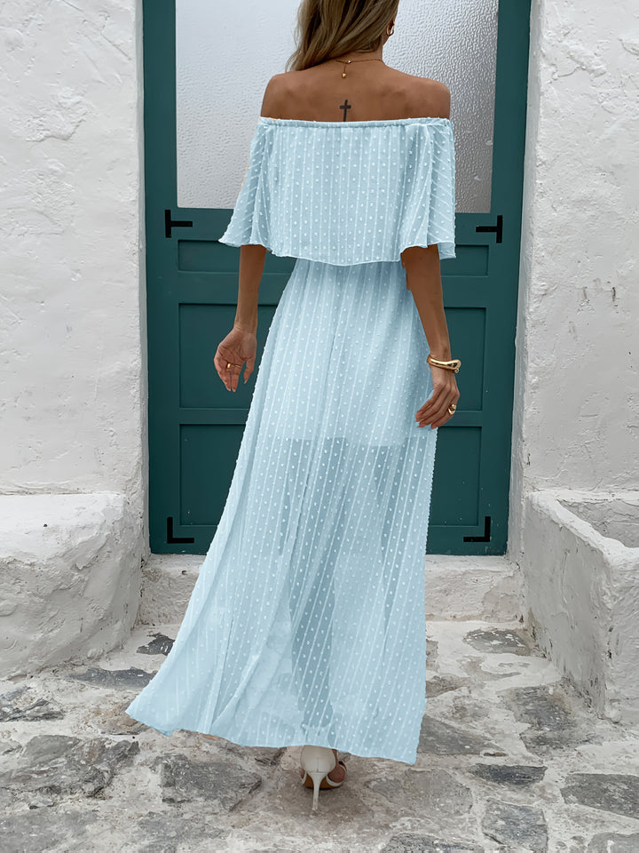 Elegant Off-Shoulder Tassel Dress - BloMelle