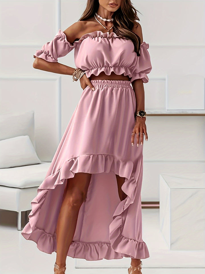 Ruffle Dream Off-Shoulder Maxi Dress - BloMelle