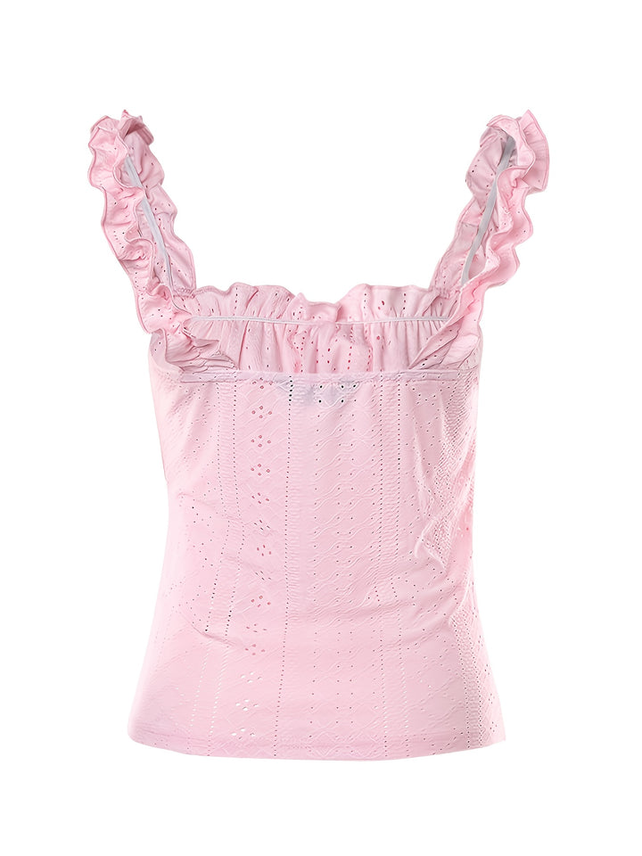 Women's Trim Cami Top with Floral Print - BloMelle