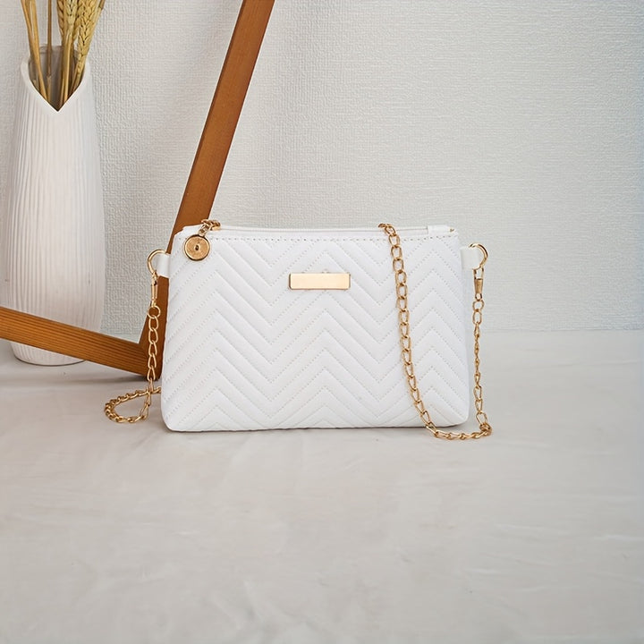 Women's Geometric Wave Pattern Crossbody Bag - BloMelle