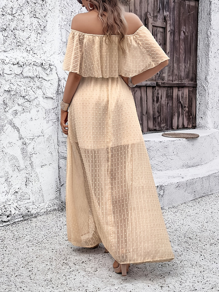 Elegant Off-Shoulder Tassel Dress - BloMelle