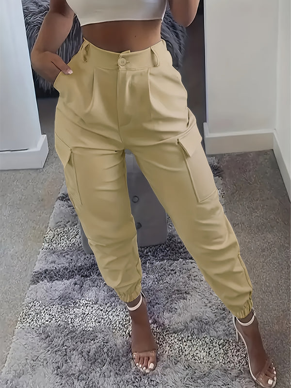 Women's Casual Solid Color Jogger Pants - BloMelle